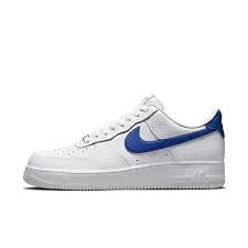 nike air force 1 '07 lo mens white/game royal-white size 7.5