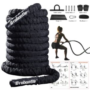 battle rope 30ft battle rope for exercise workout rope exercise rope battle ropes for home gym heavy ropes for exercise training ropes for working out weighted workout rope (1.5 inch 30 ft)