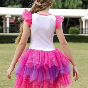 PrinceSasa Number 7#7 Child Tutu Party Girls Birthday Summer Dresses,6EDTA7,7-8 Years(Size 140)