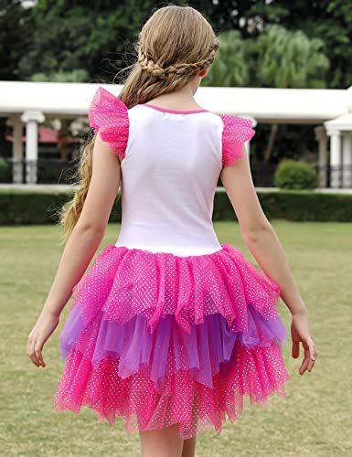 PrinceSasa Number 7#7 Child Tutu Party Girls Birthday Summer Dresses,6EDTA7,7-8 Years(Size 140)