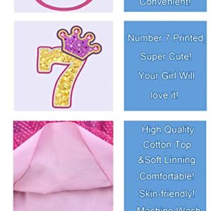 PrinceSasa Number 7#7 Child Tutu Party Girls Birthday Summer Dresses,6EDTA7,7-8 Years(Size 140)