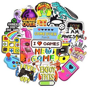 qtl classic gaming stickers for laptop stickers for kids adults video game stickers for water bottles gamer stickers vinyl waterproof stickers packs 50pcs
