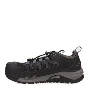 keen utility men's, birmingham low ct waterproof work shoe black/magnet