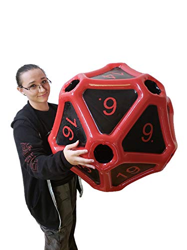 Black Bazaar Large D20 Dice Inflatable Extra Large Giant Gaming DND Tabletop RPG Roleplaying Dungeons and Dragons