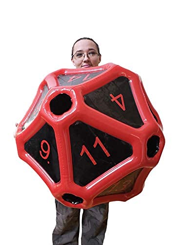 Black Bazaar Large D20 Dice Inflatable Extra Large Giant Gaming DND Tabletop RPG Roleplaying Dungeons and Dragons