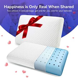 inight Memory Foam Pillows for Sleeping, Standard Size Set of 2 for Back Sleeper & Side Sleeper Pillow, 2 Pack, Oeko-TEX & CertiPUR-US Certified