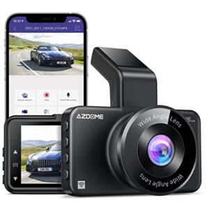azdome m17 wifi dash cam with app 1080p fhd dvr car driving recorder 3 inch ips screen dashboard camera 150° wide angle, g-sensor, parking monitor, loop recording, super night vision