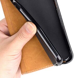 YZKJSZ Wallet Case for Oppo Reno 6 Pro+ 5G, Flip PU Elegant Retro Leather Case with Credit Card Slots and Stand Protective Cover for Oppo Reno 6 Pro+ 5G (6.55") - Black