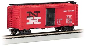 bachmann trains - 40' box car - new haven #39285 - red- ho scale