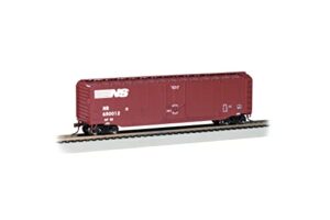 bachmann trains - 50' plug-door box car -norfolk southern #650012 - ho scale, prototypical brown, (18018)