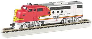 bachmann trains - ft - dcc wowsound sound value-equipped locomotive - santa fe (war bonnet) - ho scale, prototypical red & silver, (68911)