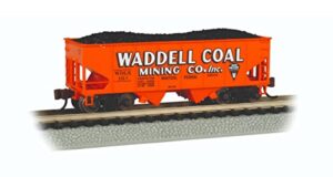 bachmann trains - usra 55-ton 2-bay hopper car - waddell coal #103 - n scale
