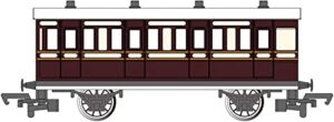 bachmann trains - thomas & friends toby's museum brake coach - ho scale,prototypical colors