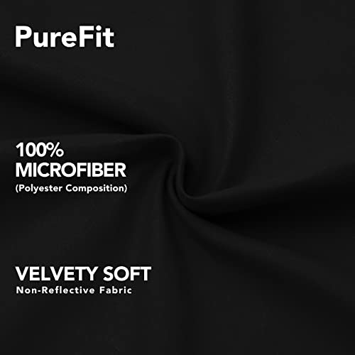 PureFit Black Backdrop Curtains for Parties, Birthday, Photoshoot, Wedding, Pooja – Non-Reflective Background Curtains for Decoration, Velvety Soft Long Drapes, 5×10 ft, Set of 2 Panels