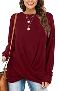 jescakoo tunic shirts for women to wear with leggings ladies long sleeve tops xl