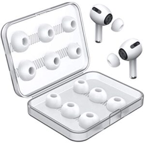 12 pieces replacement ear tips for airpods pro and airpods pro 2nd generation with noise reduction hole, silicone ear tips for airpods pro with portable storage box and(s/m/l) (6 pairs)