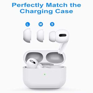 12 Pieces Replacement Ear Tips for Airpods Pro and Airpods Pro 2nd Generation with Noise Reduction Hole, Silicone Ear Tips for Airpods Pro with Portable Storage Box and(S/M/L) (6 Pairs)