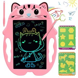 LCD Writing Tablet, SS Drawing Tablet for Kids 8.5" Colorful Screen Doodle Board Pad for 3 4 5 6 Years Old Boys Girls Gifts Education Toys Pink