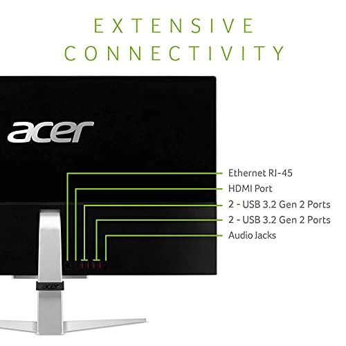 Acer Aspire C27-1655-UA91 AIO Desktop | 27" Full HD IPS Display | 11th Gen Intel Core i5-1135G7 | Intel Iris Xe Graphics | 12GB DDR4 | 512GB NVMe M.2 SSD | Intel Wireless Wi-Fi 6 | Windows 10 Home