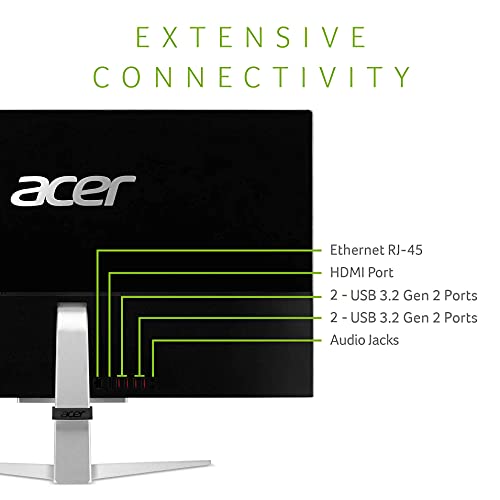 Acer Aspire C27-1655-UA93 AIO Desktop | 27" Full HD IPS Display | 11th Gen Intel Core i7-1165G7 | NVIDIA GeForce MX330 | 16GB DDR4 | 512GB SSD | 1TB HDD | Intel Wireless Wi-Fi 6 | Windows 10 Pro