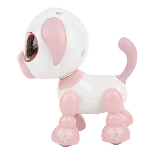 Robot Dog, Durable Safe Plastic Material Electronic Dog Toy, for Baby Kids(Smart Puppy Pink, Transparency)