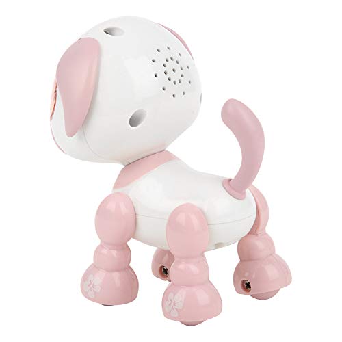 Robot Dog, Durable Safe Plastic Material Electronic Dog Toy, for Baby Kids(Smart Puppy Pink, Transparency)