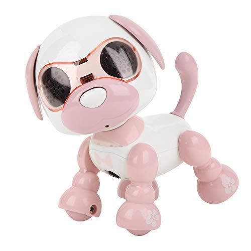 Robot Dog, Durable Safe Plastic Material Electronic Dog Toy, for Baby Kids(Smart Puppy Pink, Transparency)