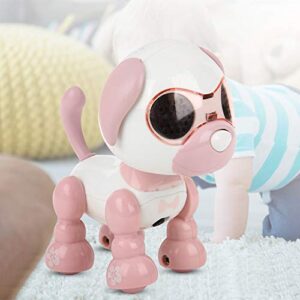 Robot Dog, Durable Safe Plastic Material Electronic Dog Toy, for Baby Kids(Smart Puppy Pink, Transparency)