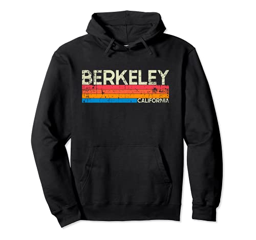 Vintage Retro Berkeley California Distressed Pullover Hoodie