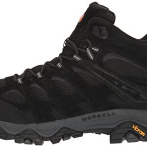 Merrell Men's Moab 3 Mid Hiking Boot, Black Night, 10.5 Wide