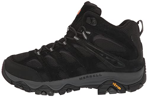 Merrell Men's Moab 3 Mid Hiking Boot, Black Night, 10.5 Wide