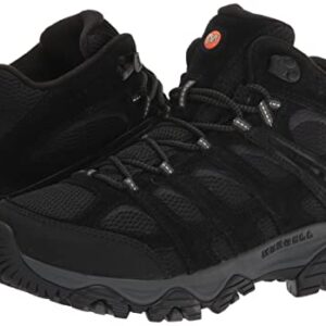 Merrell Men's Moab 3 Mid Hiking Boot, Black Night, 10.5 Wide