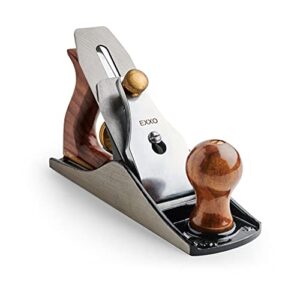exxo | no.4 jack bench hand plane | 9 inch plane - 2 inch cutter | adjustable edge and hand planer | wood smoothing, (5360)