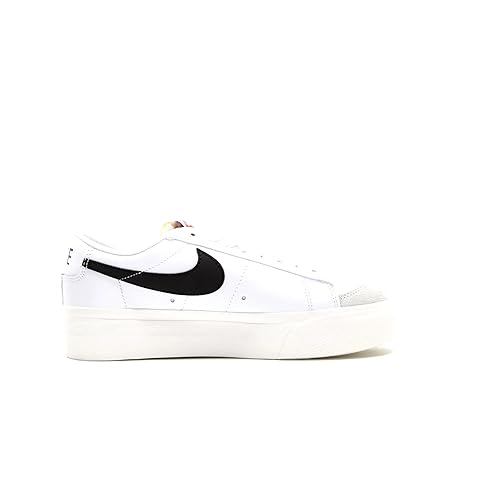 Nike Womens WMNS Blazer Low Platform DJ0292 101 - Size 9W White/Black