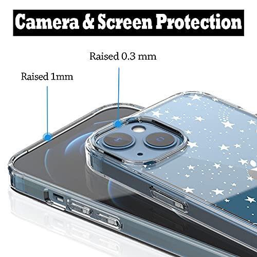 RANZ Compatible with iPhone 13 Mini Case, Anti-Scratch Shockproof Series Clear Hard PC+ TPU Bumper Protective Cover Case for iPhone 13 Mini (5.4") - Universe