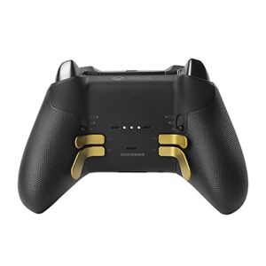 TOMSIN 13 in 1 Xbox Elite Series 2 Controller Accessories Replacement Pack,6 Metal Thumbsticks,2 D-Pads,4 Paddles and 1 Adjuster for Xbox Elite Controller Series 2 Core Accessory Parts(Chrome Gold)