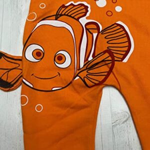 My Cotton Baby Finding Nemo Cotton Baby Salopette, Jumpsuit With Long Sleeve Tshirt For Newborns & Infants – 2 PIECES COTTON BABY ROMPER - Unisex (6-9 months), Orange