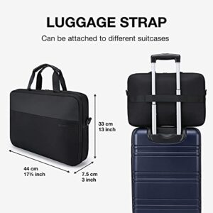 LIGHT FLIGHT 17.3 Inch Laptop Bag, Expandable Briefcase for Men Women,Slim Laptop Case for Computer,Travel Business Bag,Black