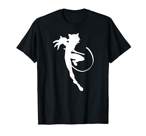 Miraculous Silhouette Cat Noir Claws Out (White) T-Shirt