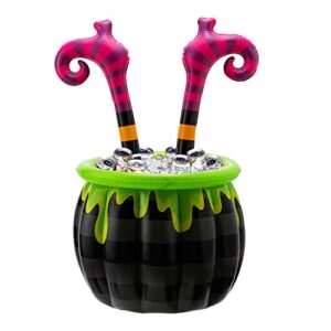 joyin 40'' halloween inflatable witch legs cooler, halloween inflatable witch cooler decoration theme party décor, party supplies for halloween parties, events