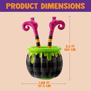 JOYIN 40'' Halloween Inflatable Witch Legs Cooler, Halloween Inflatable Witch Cooler Decoration Theme Party Décor, Party Supplies for Halloween Parties, Events