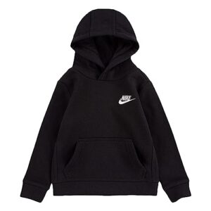 nike baby boy's club fleece pullover hoodie (toddler) black 2t (toddler)