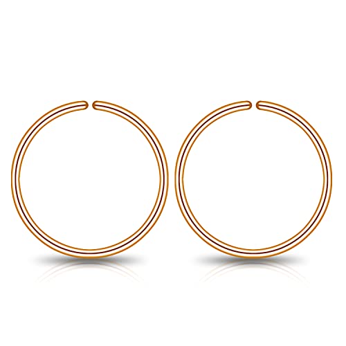 7mm Small 14k Rose Gold filled Hoop Earrings for Women Cartilage Helix Tragus