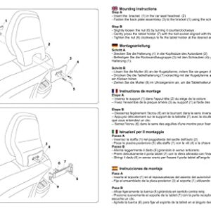 SmartProduct Car Tablet Holder compatible for Volvo XC90 XC60 V90 V60 S90 S60 (model 2017 or newer), Back Seat Headrest Mount compatible with all iPad Pro Air Mini, Galaxy Tabs, 4.7-12.9" Tablets