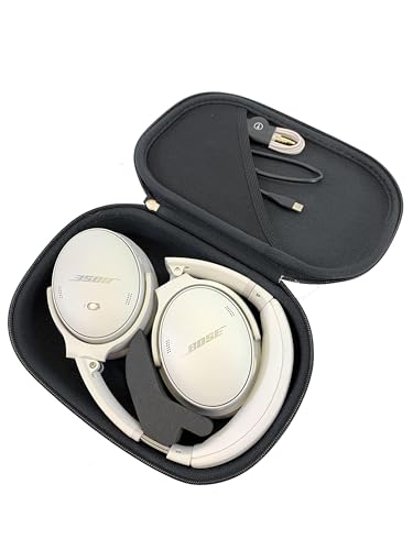 Bose QuietComfort 45 Wireless Bluetooth Noise Cancelling Headphones, Over-Ear Headphones with Microphone, Personalized Noise Cancellation and Sound, White Smoke