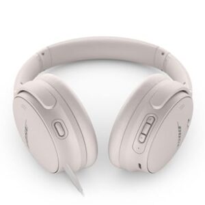 Bose QuietComfort 45 Wireless Bluetooth Noise Cancelling Headphones, Over-Ear Headphones with Microphone, Personalized Noise Cancellation and Sound, White Smoke