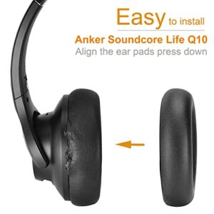 defean Life Q 10 / Life 2 NEO Earpads Replacement Ear Cushion Foam Ear Pads Soft Cushion Compatible with Anker Soundcore Life Q10 / Life 2 NEO Bluetooth Headphones (Black)