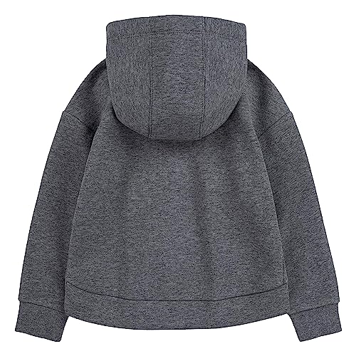 Nike Girl's Club Fleece Hi Low Pullover (Little Kids) Carbon Heather 6X Little Kid