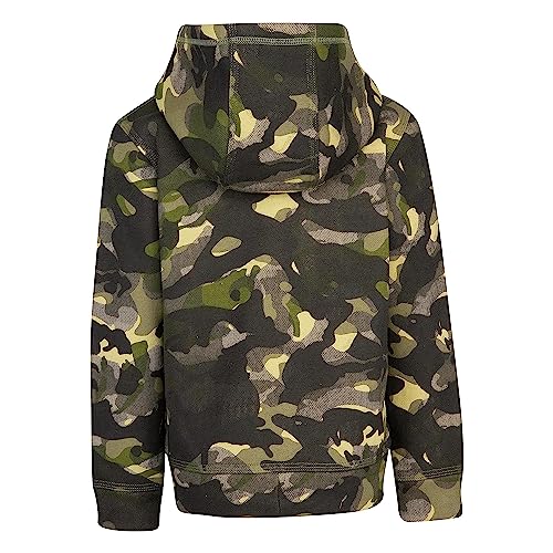 Nike Boy's Club Fleece Aop Full Zip Hoodie (Little Kids) Medium Olive 6 Little Kid