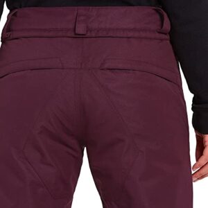 Volcom Women's Frochickie Insulated Lined Snow Pant, Merlot S2, X-Large